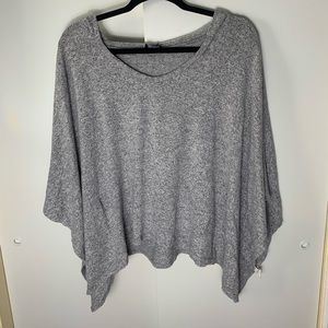 Love culture soft gray poncho